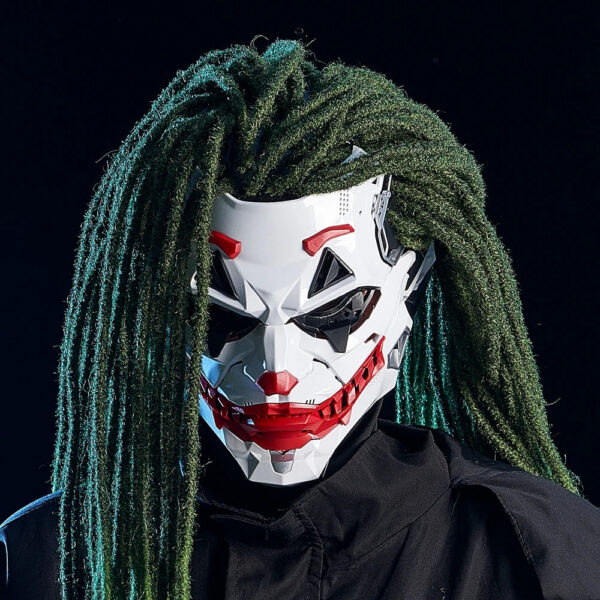 Joker Masks Cyberpunk Masks Clown Braids 2d Cosplay Resin Custom Products Halloween Anime Role-Playing Props And Gifts Toys