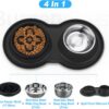95d357186a20335a BurgeonNest Dog Bowl Slow Feeder,4 in 1 Dog Food and Water Bowl with Stand Slow Down Eating Dog Puzzle Bowl Set with Non-Skid Silicone Mat for Small Medium Dogs