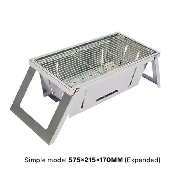 95d4d07a11b8864d Stainless Steel Folding Grill For Home And Outdoor Charcoal Kebabs less Portable Collapsible Barbecue