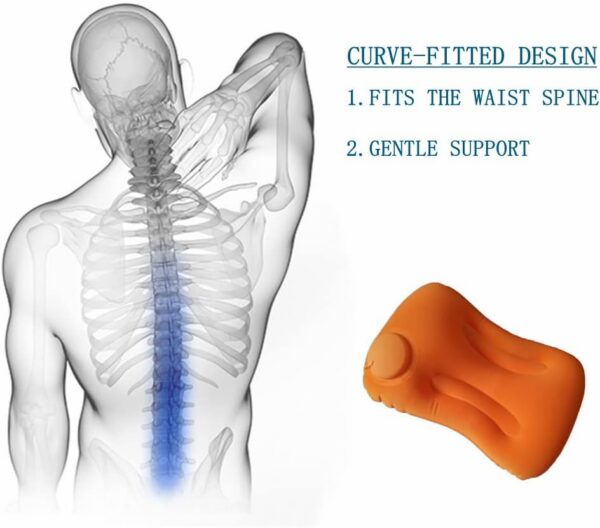 Compression Inflatable Camping Pillow, 19.2 "L Inflatable Pillow, Camping Inflatable Pillow, Camping Sleeping Inflatable Pillow (Orange)
