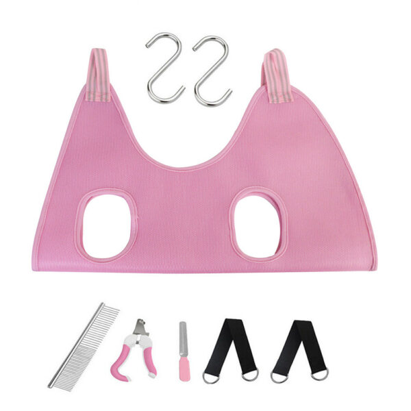 Pet Grooming Hammocks Nail Trimming Cat Beauty Hammock Anti Scratch Bite Dog Restraint Bathing Fixed Bag Pruning Tool Set