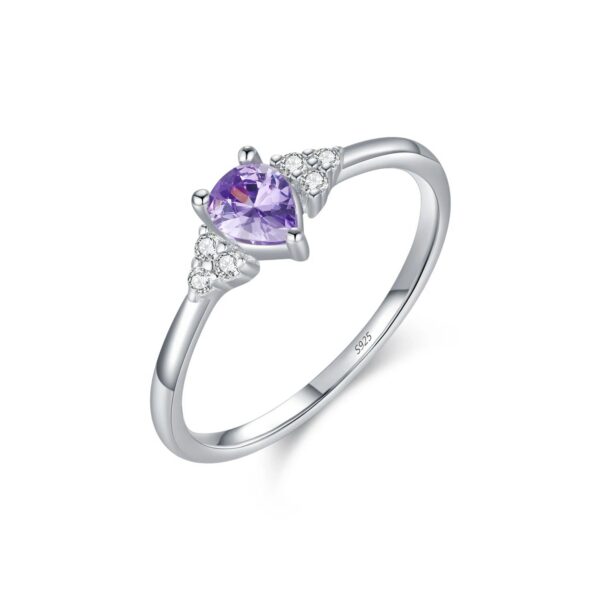 95e0fe9c2e24be9b MODIAN 925 Sterling Silver Water Drop Cocktail Ring Classic Prong Purple Cubic Zirconia Rings For Women Female Fine Jewelry