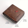 95ee0e8ed4a36e16 Men's Wallet Made of PU Wax Oil Skin for Men Short Male Card Holder Wallets Zipper Around Money Coin Purse