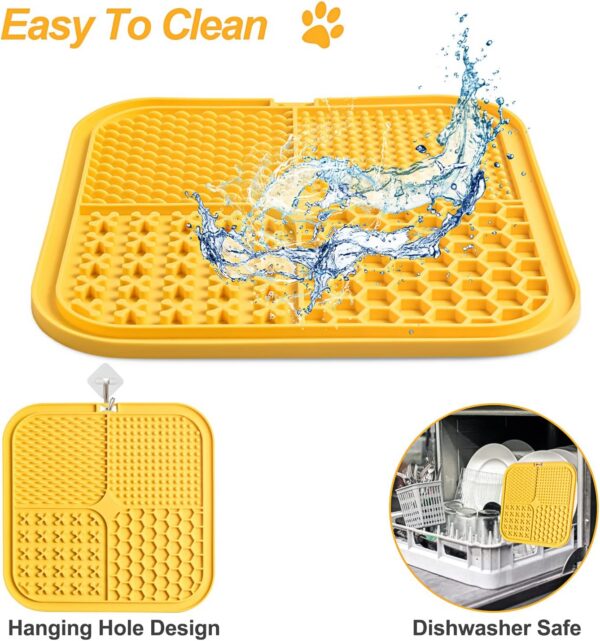 LUKITO Licking Mat for Dogs and Cats, Premium Lick Mats with Suction Cups for Dog Anxiety Relief, Cat Lick Pad for Boredom Reducer, Dog Treat Mat Perfect for Bathing Grooming