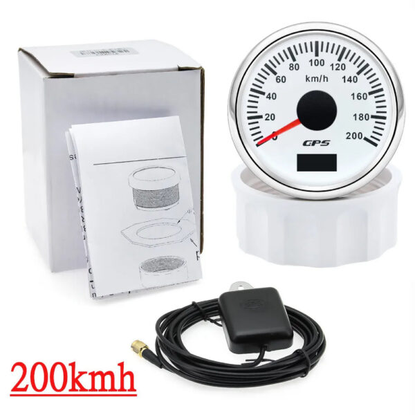 95f77c4ad207b0da HD 52MM GPS Speedometer 30/60/80/120/200 Km/h Boat Car Truck Speed Gauge Meter 7 Color Backlight With GPS Antenna 9-32V