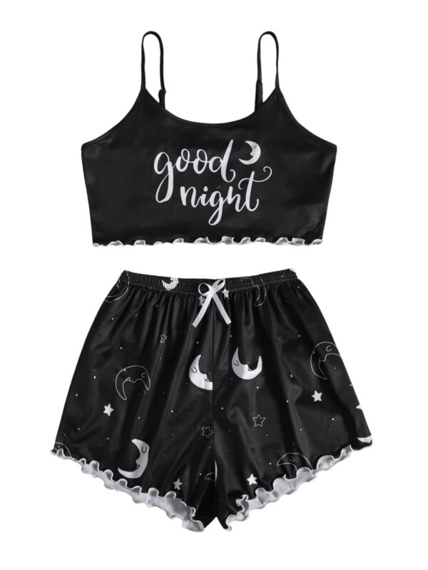 95fb1ca29cd60fe1 SweatyRocks Women's Summer Strawberry Print Cami Top and Shorts Sleepwear Pamas Set