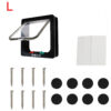 96067d5b2cc6f068 With 4 Way Lock Security Flap Door For Dog Kitten Cat Puppy Safety Gate Small Pet Supplies ABS Plastic