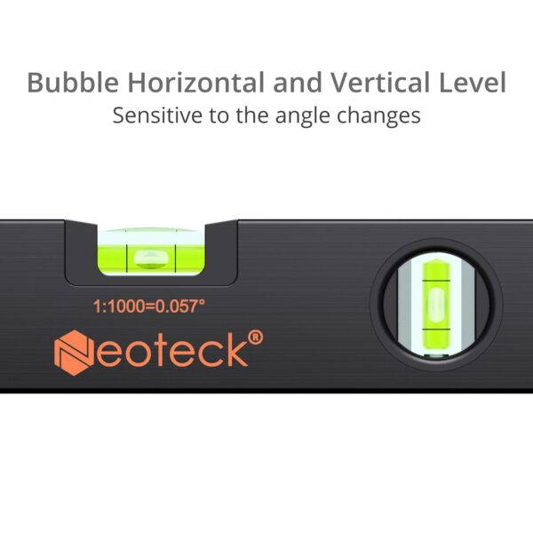 Neoteck 0-225° LCD Digital Protractor Spirit Level Angle Finder Gauge Meter 400mm Electronic Measurement Tool Black Or Sier