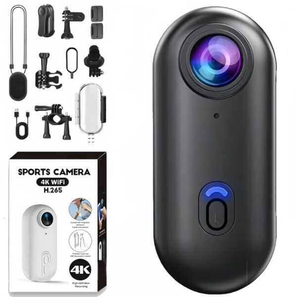 4K Thumb Action Camera Pocket POV Cam Portable Body Recording Wearable Camera WiFi Waterproof Mini Camera Helmet Bicycle Sports