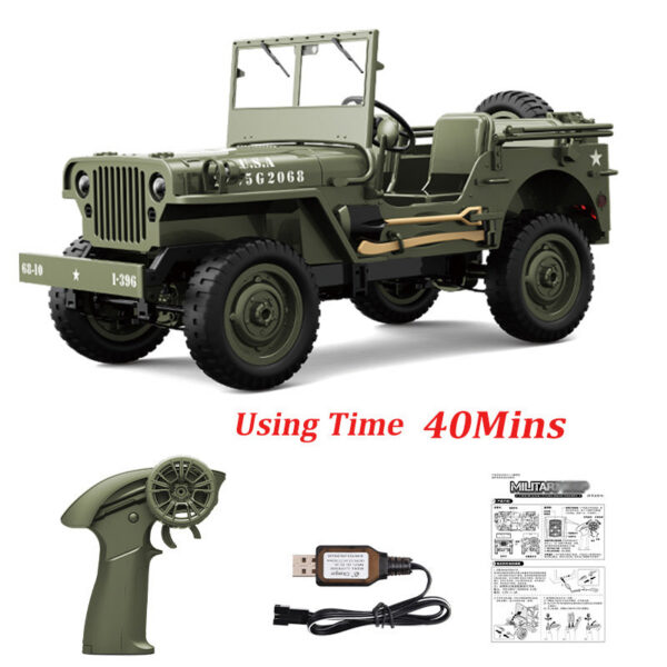 RC 1:10 Military Truck 2.4G 4WD Electric Drive Off-Road Remote Control Car Simulated Vehicle Model Toy for Kid christmas