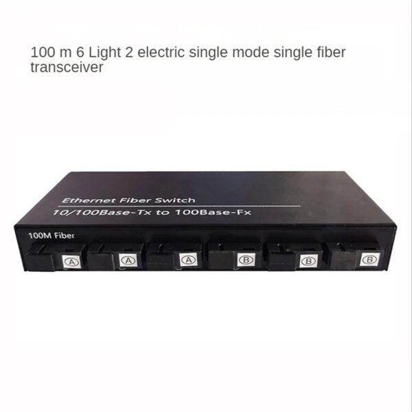 9620a59dd6f13dba 6Port 10/100M Ethernet Switch 6 Fiber Port 25KM 2UTP RJ45 Fiber Optical Transceiver Optical Media Converter