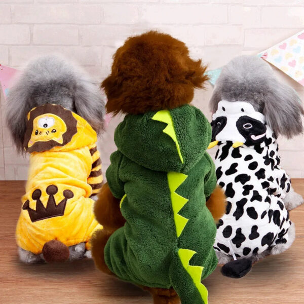 Dog Clothes Soft Warm Fleece Jumpsuits Pet Clothing for Small Dogs Puppy Cats Hoodies Chihuahua Yorkshire Costume Coats