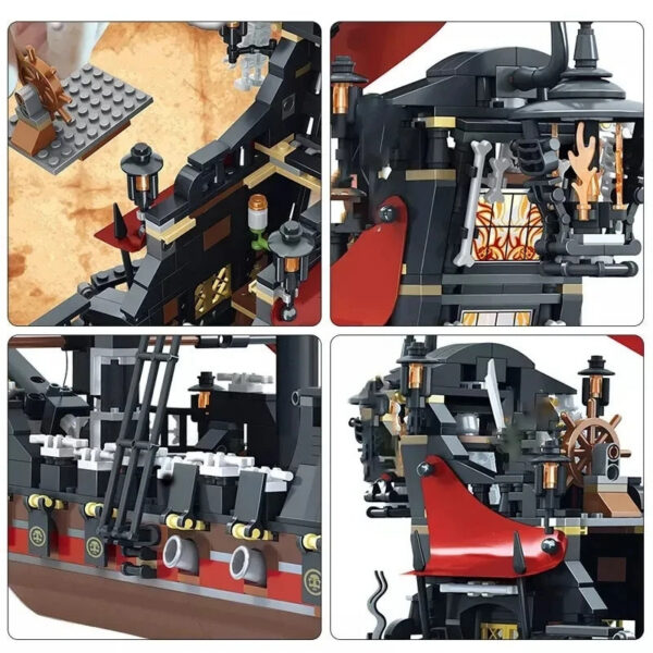 962f007cf8883ea6 Pirates Of The Caribbean Ship Queen's Revenge Warship Black Pearl Sailboat Building Block Bricks MOC 4195 Assembly Toys Kid Gift