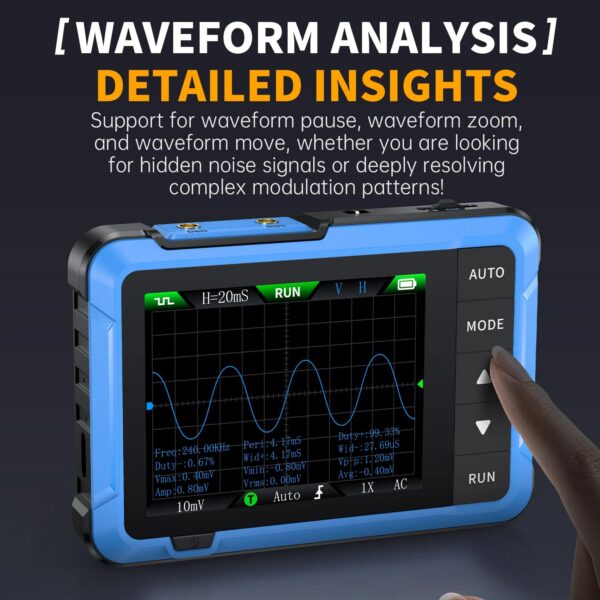 9631368deb96833f FNIRSI New DSO510 DSO152 DSO153 Mini Handheld Digital 2 IN 1 Oscilloscope Portable 48MS/s 10MHz Bandwidth Electronic Repair Tool