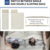 Naturehike 36-54℉ Camping Sleeping Bag for Adults, Spliceable Double Sleeping Bag 3 Seasons, Lightweight Waterproof Sleep Bags for Cold&Warm Weather