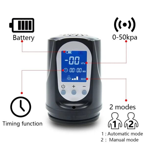 LCD Electric Enlargement Extend Trainer Male Masturbators Cup Dick Pump Sex Toys for Men