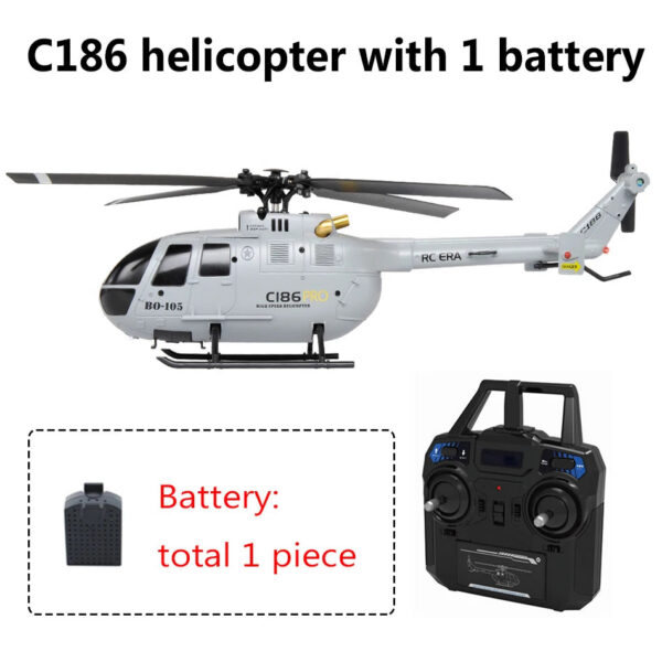 96656e60c48dacea C186 Pro B105 2.4G RTF RC Helicopter 4 Ppropellers 6 Axis Electronic Gyroscope for Stabilization Remote Control Hobbies Toys