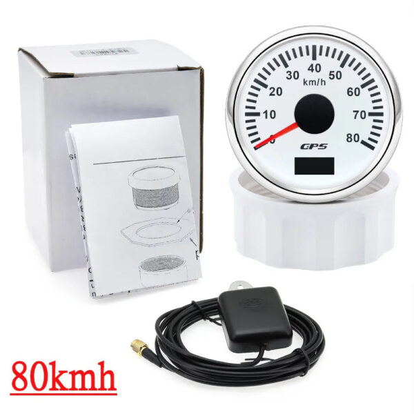 966659c5b9141eab HD 52MM GPS Speedometer 30/60/80/120/200 Km/h Boat Car Truck Speed Gauge Meter 7 Color Backlight With GPS Antenna 9-32V