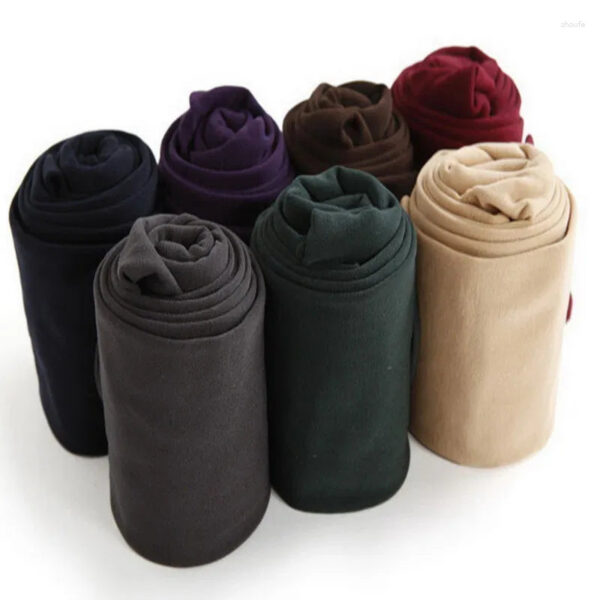 969962c7621ab512 Women Socks Winter Thermal Pantyhose Solid Color Insulated Legging High Waist Elastic Fleece Tights Slim Warm Sock Pants Out Wear