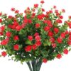 969e709b411dae53 RECUTMS 12 Bundles Outdoor Artificial Flowers UV Resistant Fake Boxwood Plants, Faux Greenery for Indoor Outside Hanging Plants Garden Porch Window Box Home Wedding Farmhouse Décor(Yellow)