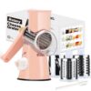 969ee7e287d6e918 Rotary Cheese Grater Shredder Chopper Round Tumbling Box Mandoline Slicer Nut Gr