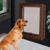 Security Flap Door For Dog Kitten Cat Puppy Safety Gate PVC Plastic Small Pet Supplies