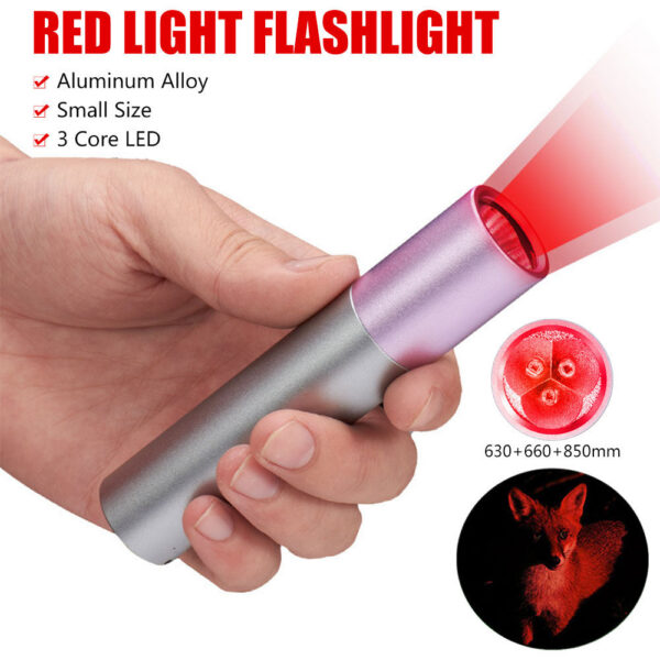Penlight One Mode Red Light Flashlight for Camping Hiking Animal Protecting Beekeeping Detecting Aviation Night Vision