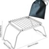 96bbf136c4cf5332 OAJABBGE Klappbarer Lagerfeuer Grill Herd Ständer Edelstahl Camping Feuer Kochgestelle Grill Herd Ständer Für Outdoor Camping Wandern