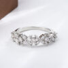 96c65050f9d25a5c Female Small Natural Diamond Stone Sterling Sier Engagement Ring Vintage Wedding Rings for Women