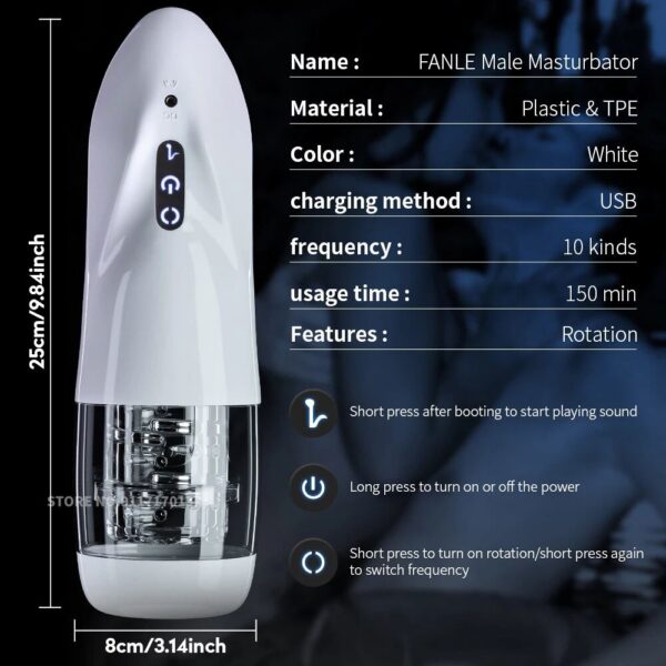 Automatic Male Silicone Vagina Rotation Masturbator Cup Real Pussy Blowjob Pocket Adult For Men Mastubation Sex hines Toy