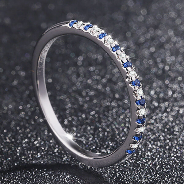 S Sterling Sier Real Natural Sapphire Engagement Wedding Jewelry for Women Anillo Bizuteria Bijoux Jewellery Ring