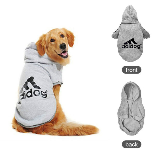 96d562ca9c8ba925 Pet Clothes Adidog Dog Hoodies Autumn Winter Warm Coat for Large Dogs Jacket Sweater Puppy French Bulldog Clothing