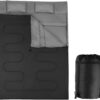 TANGZON 220x150cm Double Sleeping Bag, Extra Large Converts into 2 Waterproof Lightweight Camping Bags with 2 Pillows and Carrying Bag for Outdoor Hiking Backpacking Traveling