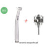 2/4 Holes Azdent Dental LED High Speed Handpiece E-generator Integrated Standard Head Push Button 3 Water Spray JD008A-SP