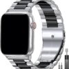 9704a3b77d9110a9 EPULY Compatible with Apple Watch Band 42mm 44mm 45mm 38mm 40mm 41mm, Business Stainless Steel Metal Wristband for iWatch SE & Series 7 6 5 4 3 2 1 for Men Women (Silver, 41mm 40mm 38mm)