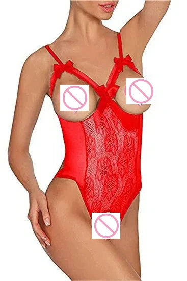 970e0d93986d7f10 Sexy lace lingerie plus-size women's underwear lace shaping bow-decorated sexy exotic style close-fitting dress suit