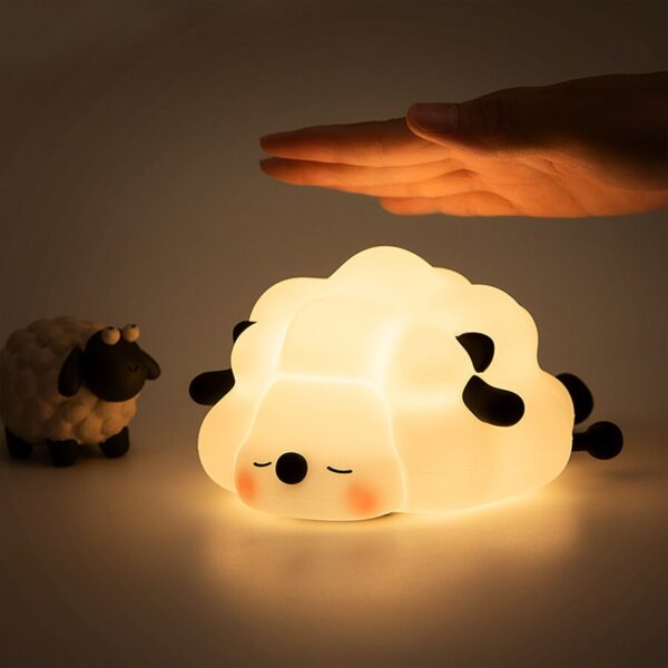 9710a8b762be09c4 Cute LED Night Light Touch Sensor Cartoon Kid's Nightlights Silicone Child Holiday Christmas Gift Bedside Lamp Bedroom Decor