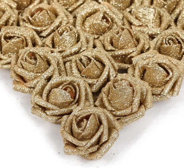 972163721ec0f745 IPOPU Artificial Flowers, 25pcs Foam Glitter Roses Glitter Foam Rose Foam Rose with Stem for DIY Wedding Bridal Bouquet Home Party Decoration(Coffee)