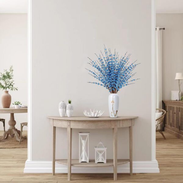 9725a3b98a987a10 Sggvecsy 10 Pcs 29.5’’ Long Artificial Jasmine Flowers Tall Fake Flower Bouquet Faux Jasmine Plants Dry Branches for Wedding Home Party Office Hotel Restaurant Kitchen Decoration(Blue)