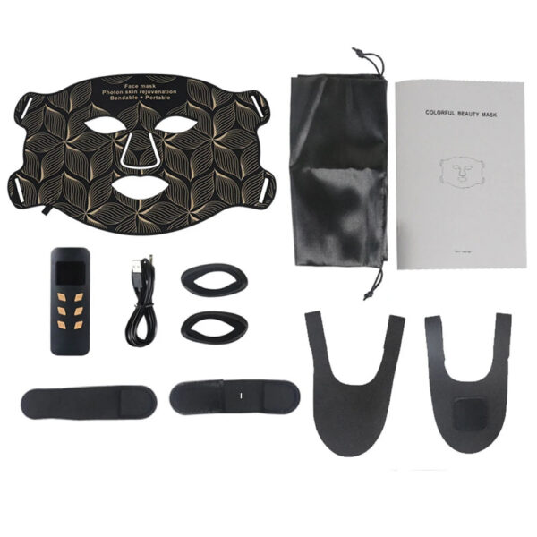 9754c8e3db7c8638 LED 8 Colors Face Mask and Neck Red Light Near Infrared Therapy Anti Aging Wrinkle Acne Pore Oil Control Skin Tighten Whiten