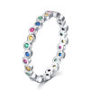 9756e720688a671c Modian 12 Style Authentic 925 Sterling Silver Rainbow Colorful Fashion Stackable Finger Ring For Women Grils Statement Jewelry