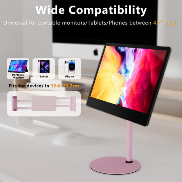 Keepro Portable Height Adjustable Vesa Tablet Stand Free Standing Low Profile Desk Mount Monitor support