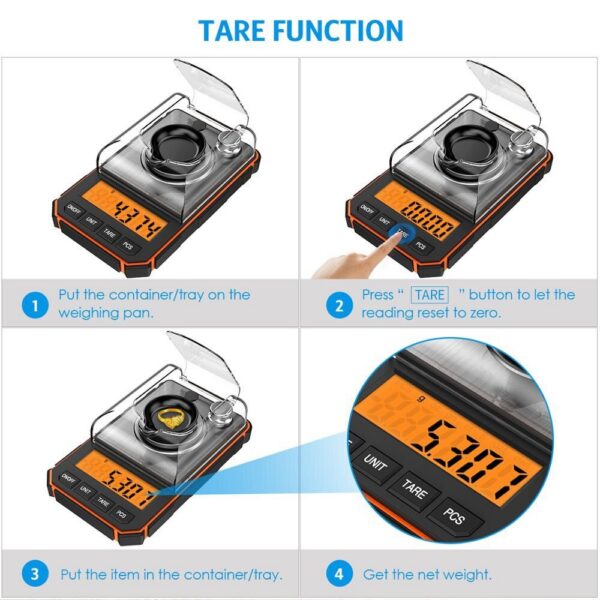 978385d8fb754295 1pc Black 50g High Precision Professional Digital Gold Jewelry Milligram Mini Electronic Balance Scale