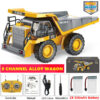 4WD Remote Control Excavator Toy Radio Controlled RC Dump Truck Vehicle Crawler Bulldozer Construction Car Gifts for Kids Boys
