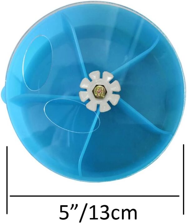 Bird Creative Foraging System Wheel Seed Food Ball Rotate Training Toy for Small and Medium Parrots Parakeet Cockatiel Conure (Clear)