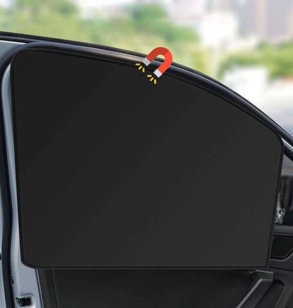Car Side Sun Shades, 4 PCS Window Sunshades Privacy Curtains, 100% Block Light f