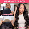 Glueless Ready To Wear And Go Preplucked Wigs Brazilian Body Wave 13x6 HD Lace Frontal Human Hair Wig PreCut 200%