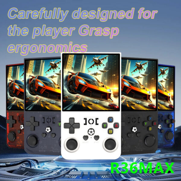 97967dddc4201740 R36MAX Retro Handheld Game Console ux System 4.0Inch IPS Screen Portable Pocket Video Player 64GB 128GB Games Kids Gift