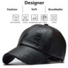 979f7b6d6a86c2b1 Pu Leathe Letter Printing Baseball Caps Spring and Autumn Outdoor Adjustable Casual Hats Sunscreen Hat