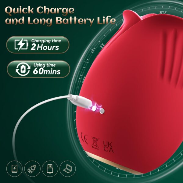 Toy Women-Allovü Sucking Clitoral Nipple Stimulator with 18 Modes, G-spot Dildo Vibrator Rose Sucker, Personal Massager for Women Female Couples Adult Sex Games